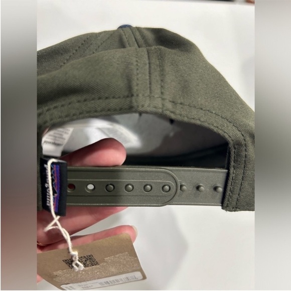 Patagonia Men's Range Cap Nest Green Navy Blue Hat NWT Hat Organic Cotton Canvas - Picture 3 of 7